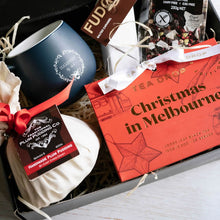 Load image into Gallery viewer, The Traditional Plum Pudding Co 600g Plum Pudding Bellarine Brownie Company Turkish Delight & Pistachio Rocky Road 230gms Tea Drop Christmas blend loose leaf tea 100gms Limited edition Arida x Snug Mug by Maxwell & Williams Fudge by Rich Divine Caramel fudge