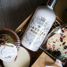 Load image into Gallery viewer, King Island Ligurian Honey Hand & Body Wash 500ml King Island Ligurian Honey Luxe Body Mousse 150ml Bramble & Hedge Sour Cherry, Cranberry & Candied Violet Honeycomb - 200g Limited edition Arida x Isla Lumiere Carousel Candle with soy wax, wood wick and scented with an Australian Bush Fragrance Bramble and Hedge artisan Honeycomb Christmas Edition lemongrass and ginger loose leaf herbal tisane by TEA DROP 50G