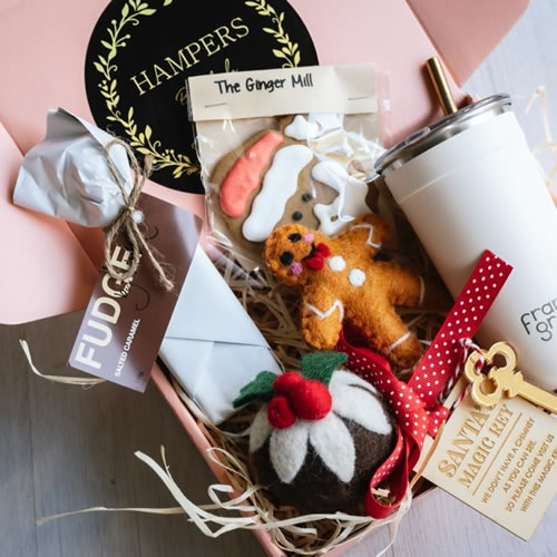 Frank Green Party Cup (assorted colours based on availability) 8mm wide reusable stainless-steel straws, made from durable food grade stainless steel 2 pieces of Juni Moon Christmas felt – Australian designed and handmade in Nepal with 100% wool. Santa’s Magic Key - Handmade and the perfect timeless Christmas addition. Salted Caramel Fudge – handmade, 57.50g May contain traces of nuts Ginger Santa Cookie – Handmade gingerbread santa cookie, contains gluten, egg and dairy